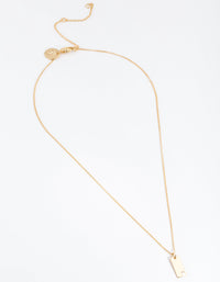 Gold Plated Rectangle Tag Necklace - link has visual effect only