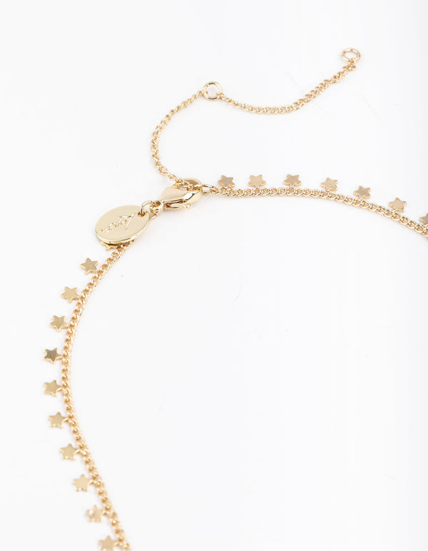 Gold Plated Star Jingle Necklace