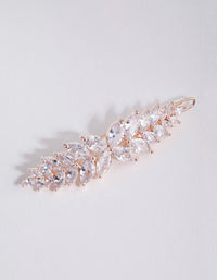 Rose Gold Cubic Zirconia Multi Laurel Clip - link has visual effect only