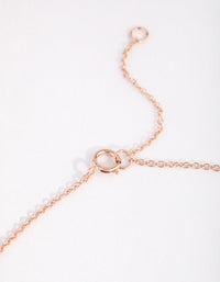 Sterling Silver Rose Gold Cubic Zirconia Open Heart Necklace - link has visual effect only