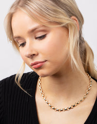 Gold Plated Small Rolo Necklace - link has visual effect only