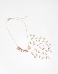 Kids Rose Gold Glitter Paper Make-Your-Own Necklace - link has visual effect only