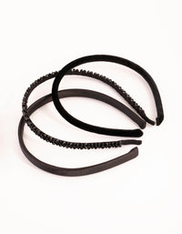 Beaded Velvet & Satin Headband Pack - link has visual effect only