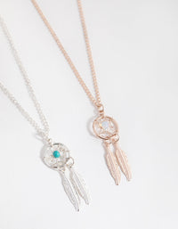 Mixed Metal Dreamcatcher Necklace Pack - link has visual effect only