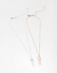 Mixed Metal Dreamcatcher Necklace Pack - link has visual effect only