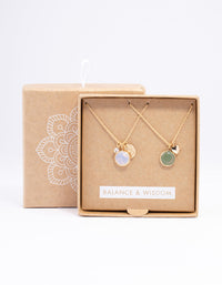 Gold & Green Semi-Precious Jingle Necklace Pack - link has visual effect only