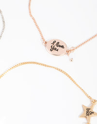 Mixed Metal Love to the Moon Bracelet Pack - link has visual effect only