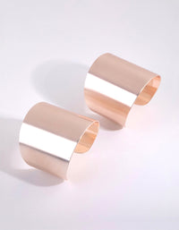 Rose Gold Thick Double Cuff Bracelet - link has visual effect only