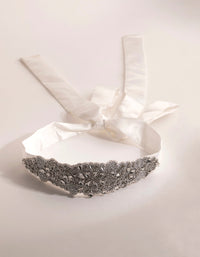 Embossed Crystal Beaded Sash - link has visual effect only