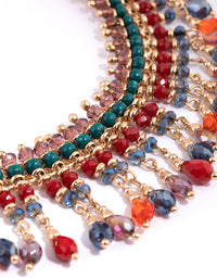 Colourful Facet Bead Row Necklace - link has visual effect only