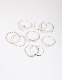 Silver Moonstone Mixed Ring Pack - link has visual effect only