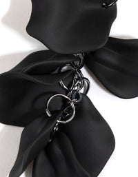Matte Black Petal Drop Earrings - link has visual effect only