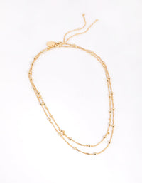 Gold Plated Ball & Twist Chain Necklace Set - link has visual effect only