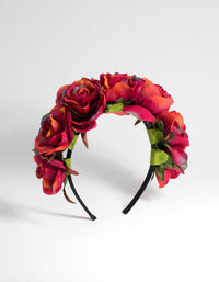 Red Rose Statement Headband - link has visual effect only