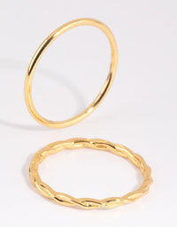 Gold Plated Sterling Silver Ring Pack - link has visual effect only