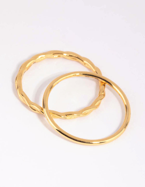 Gold Plated Sterling Silver Ring Pack