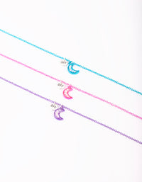 Kids Glitter Moon Best Friend Necklace Set - link has visual effect only