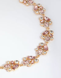 Gold Mixed Stone Collar Necklace - link has visual effect only