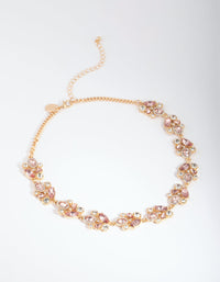 Gold Mixed Stone Collar Necklace - link has visual effect only