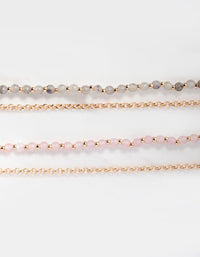Acrylic Bead & Chain Friendship Bracelet Set - link has visual effect only