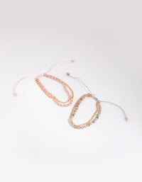 Acrylic Bead & Chain Friendship Bracelet Set - link has visual effect only