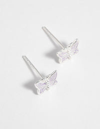 Sterling Silver Butterfly Stud Earrings - link has visual effect only