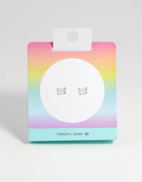 Sterling Silver Butterfly Stud Earrings - link has visual effect only