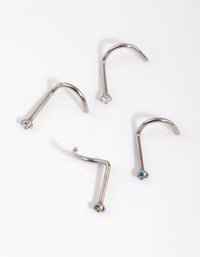 Titanium Nose Stud 4-Pack - link has visual effect only