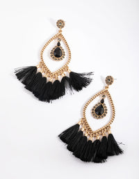 Antique Gold Tassel Drop Earrings - link has visual effect only
