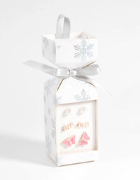 Rose Gold Love & Butterfly Stud Earring Pack - link has visual effect only