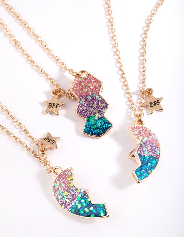 Claire's Accessories Girls Best Friends Glitter Mood Half Heart Pendant  Necklaces Set of 2 | Bijoux, Meilleur ami, Amitié