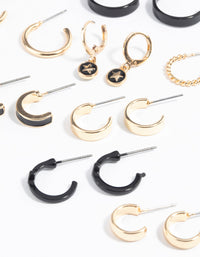 Gold Star Hoop Earring 8-Pack - link has visual effect only