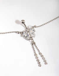 Surgical Steel Butterfly Diamante Belly Bar - link has visual effect only