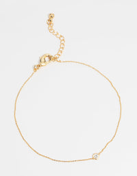 Gold Cubic Zirconia Bracelet - link has visual effect only