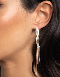 Rose Gold Snake Drop Earrings - link has visual effect only