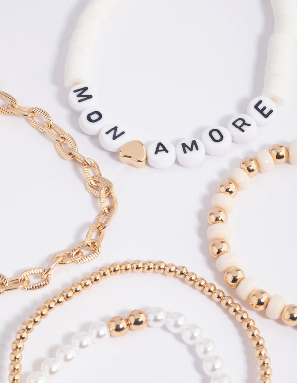 90s Pearl & Bead Bracelet 5-Pack