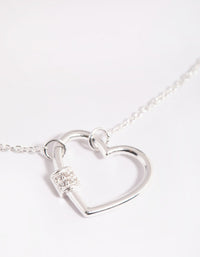 Sterling Silver Heart Pendant Necklace - link has visual effect only