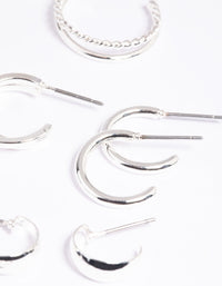 Silver Simple Hoop Earring 8-Pack - link has visual effect only