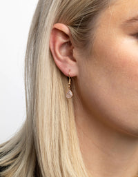 Gold Mixed Semi-Precious Stone Teardrop Earrings - link has visual effect only