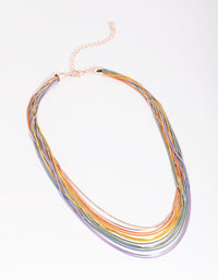 Rainbow Chain Layered Necklace - link has visual effect only