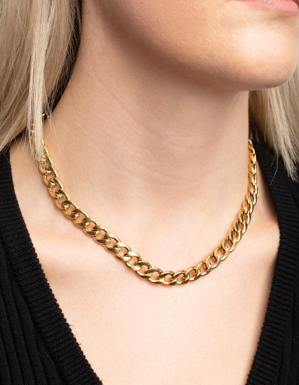 Buy Myjewel Brass Charming Gold Plated Double Layered Chunky Chain Link  Necklace Online at Best Prices in India - JioMart.