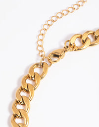 Gold Plated Stainless Steel Chunky Chain Necklace - link has visual effect only