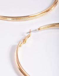 Gold Snake Chain Hoop Earrings - link has visual effect only