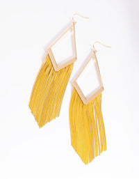 Yellow Snake Chain Drop Earrings - link has visual effect only