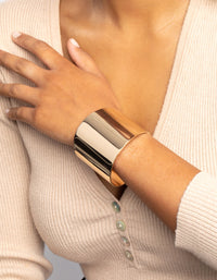 Gold Double Cuff Bangle Bracelet - link has visual effect only