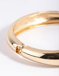 Gold Rounded Hinge Cuff Bracelet - link has visual effect only