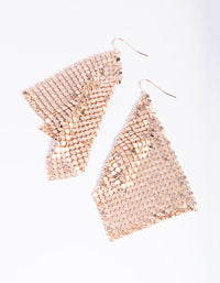 Rose Gold Chain Mail Drop Earrings - link has visual effect only