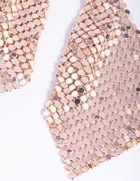 Rose Gold Chain Mail Drop Earrings - link has visual effect only
