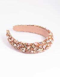 Pink Mixed Stone Headband - link has visual effect only