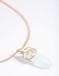 Green Fluorite Shard Necklace - link has visual effect only